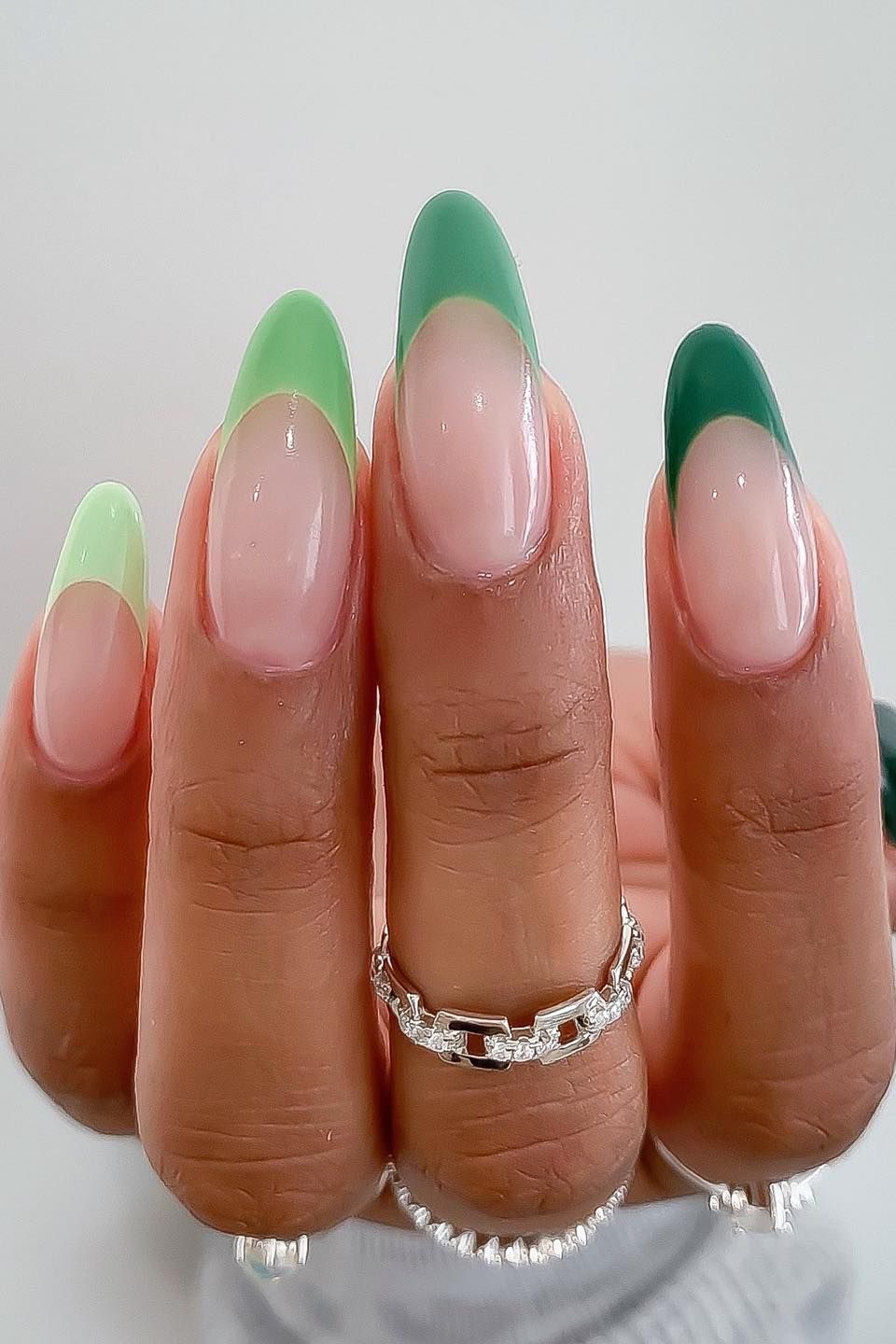 Multi Colored French Tip Nails For Spring