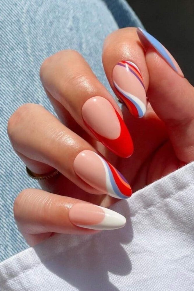 Classy Memorial Day Nails
