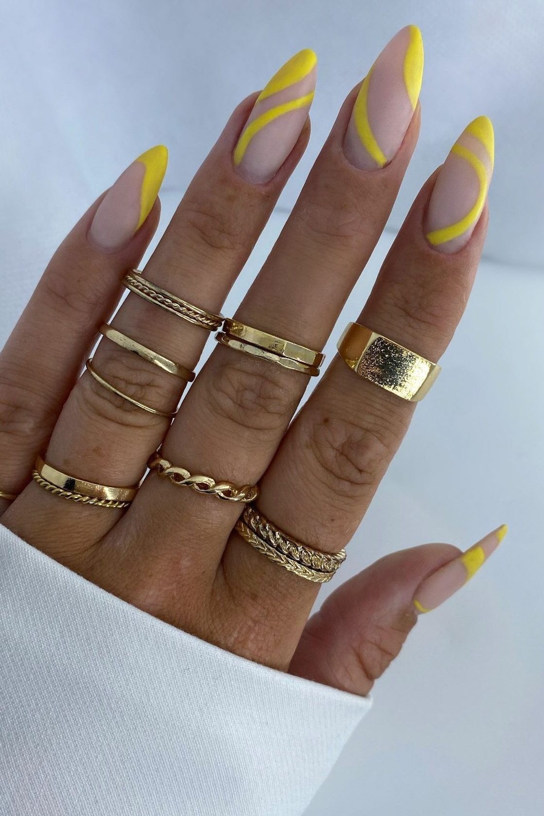 Bright Yellow Nail Design