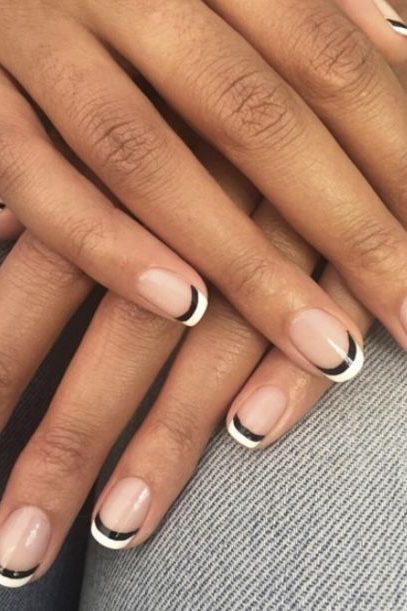 Black and White nail color