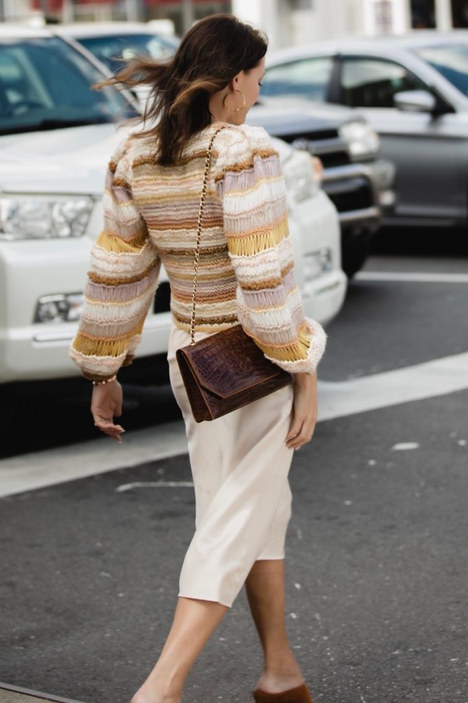 Slip Skirt and sweater outfit