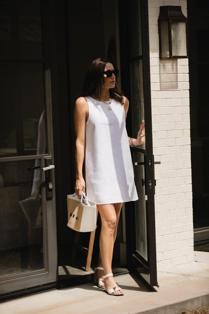 White Linen Dress Outfit