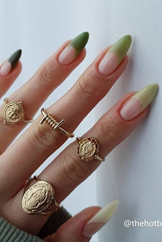Military Green Nail design