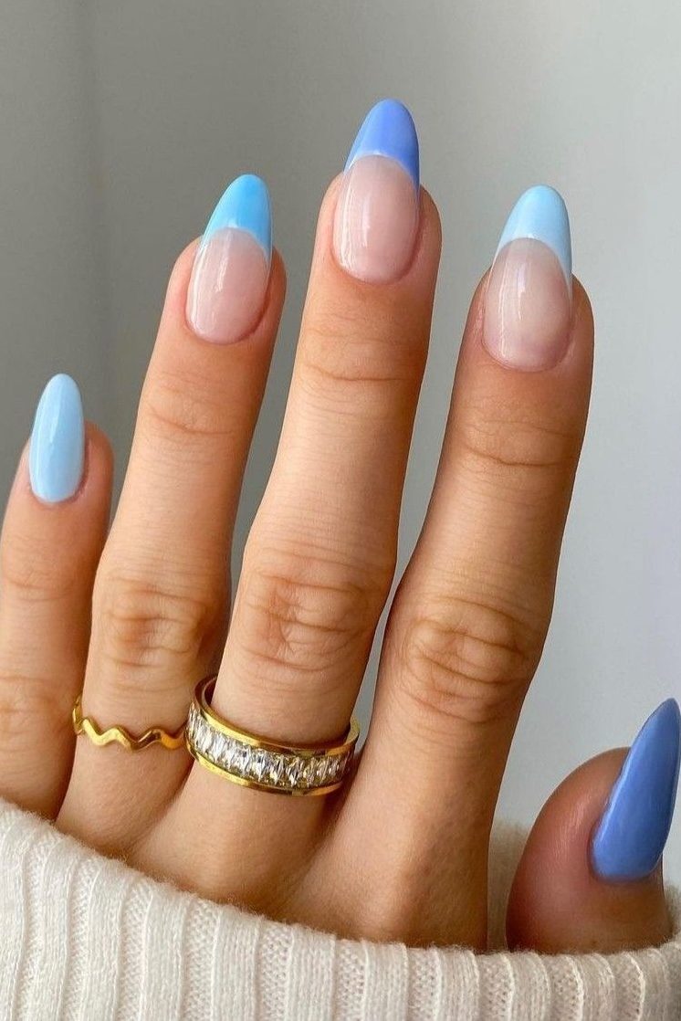 Multi Colored French Tip Design