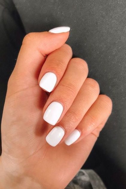 Bright White Nails For Spring
