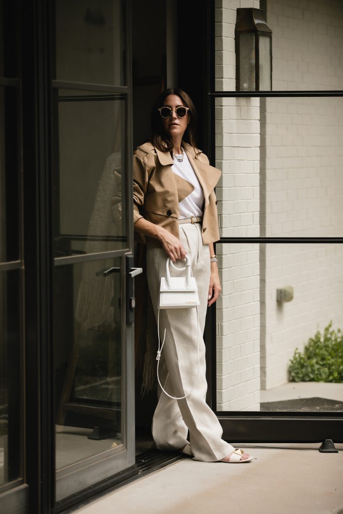 Cropped Trench Coat Outfit Idea