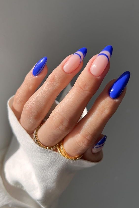 Blue nail design