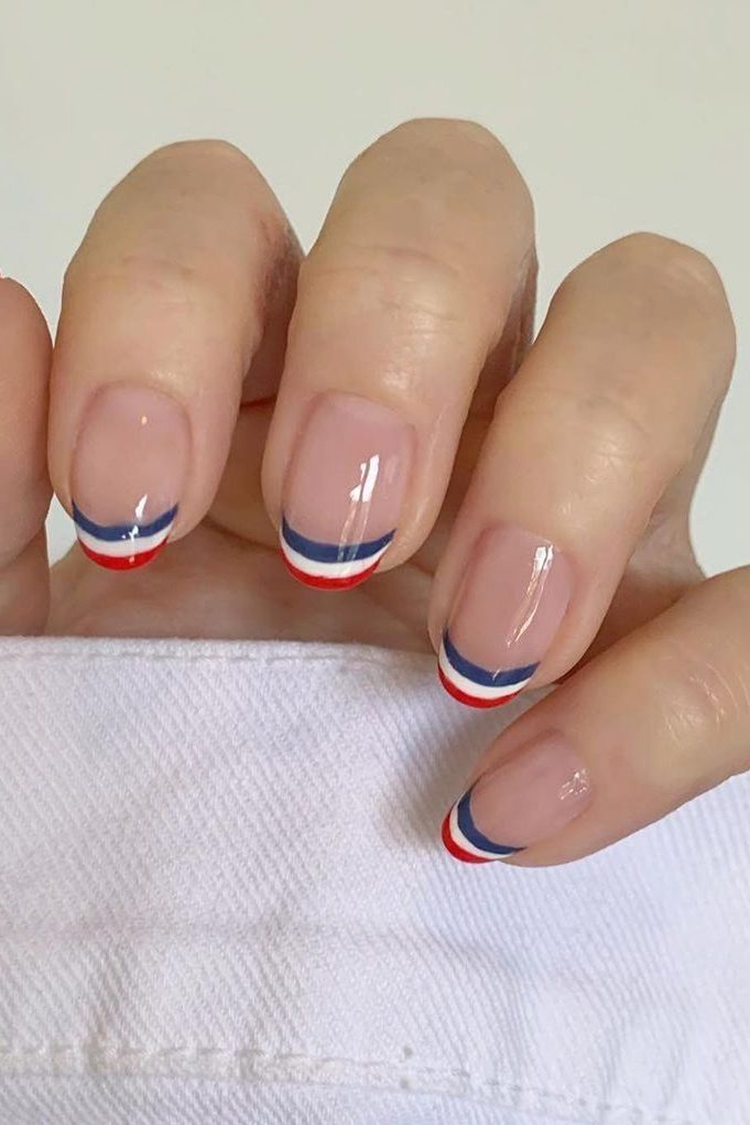 Classy Memorial Day Nails