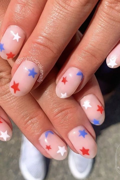 Festive Star Nails for Memorial Day