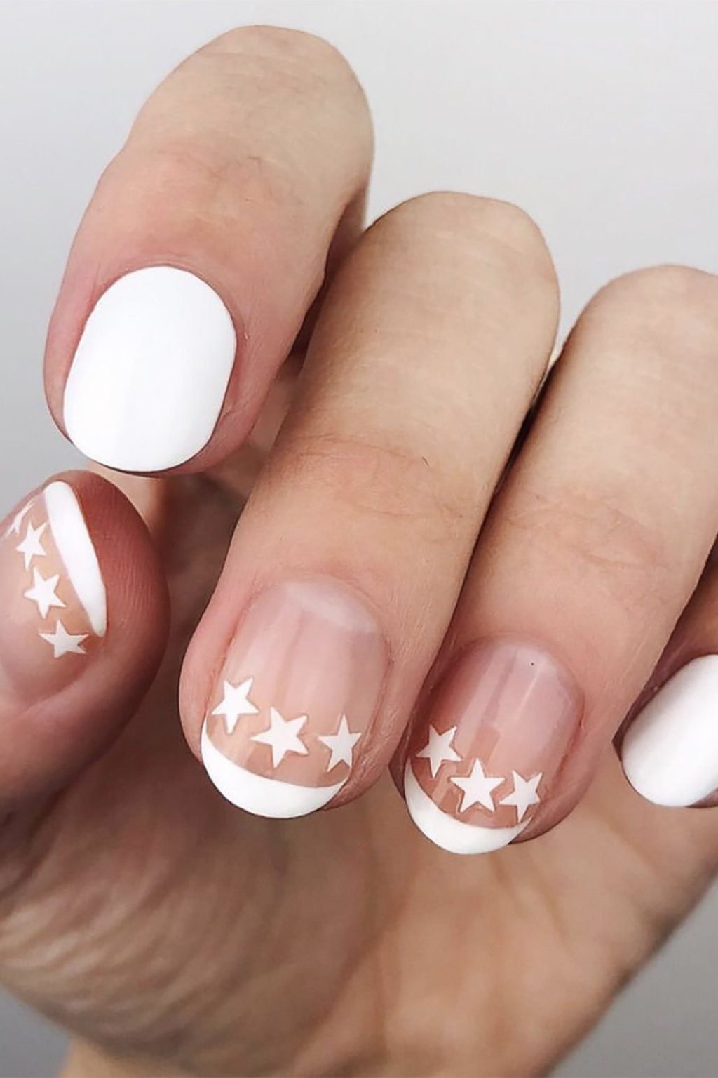 Memorial Day Classic White Nails