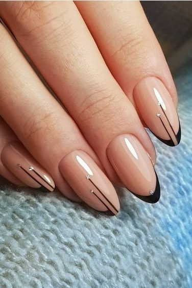 French Tip nails with a twist