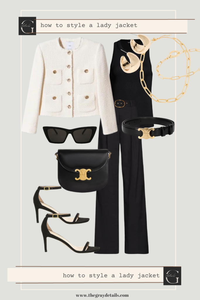 black and gold women's outfit