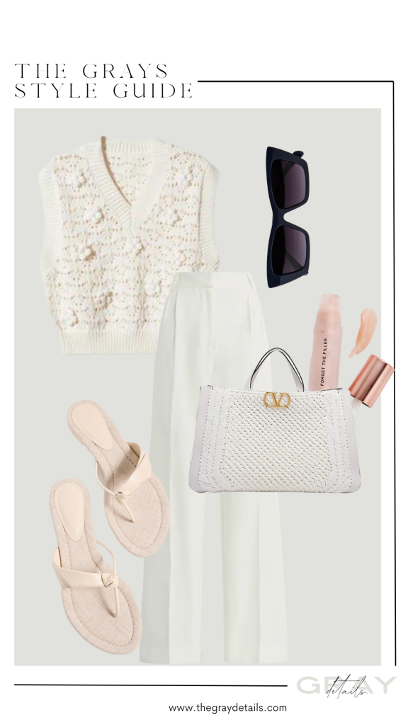 white monochrome outfit idea