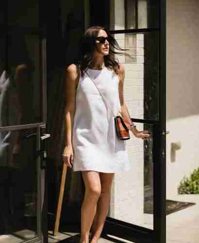 How to Style A White Shift Dress
