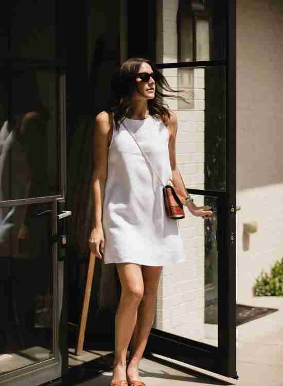 How to Style A White Shift Dress