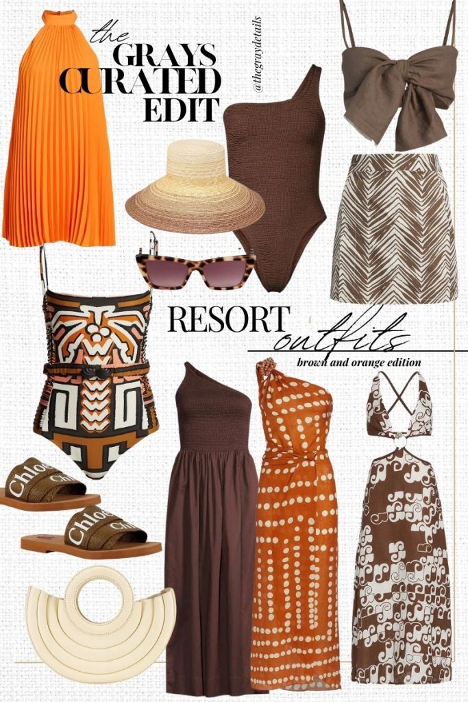 Brown & Orange Resort Outfit Ideas