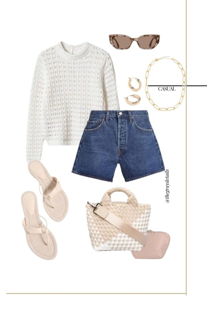 Jean Shorts Spring Casual Outfit Ideas