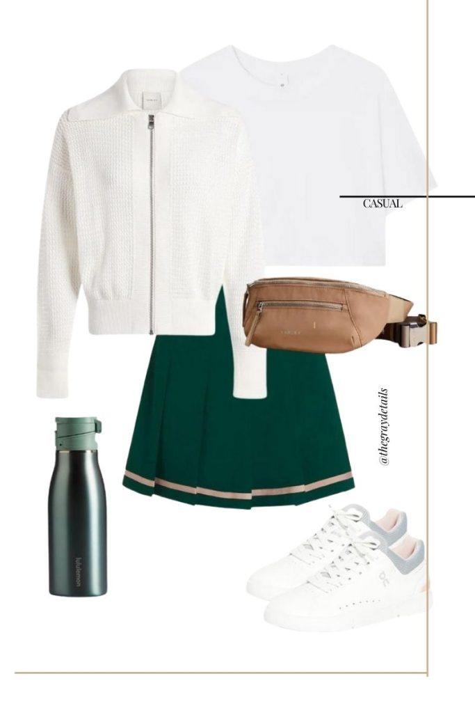 Tennis Skirt Spring Casual Outfit Ideas