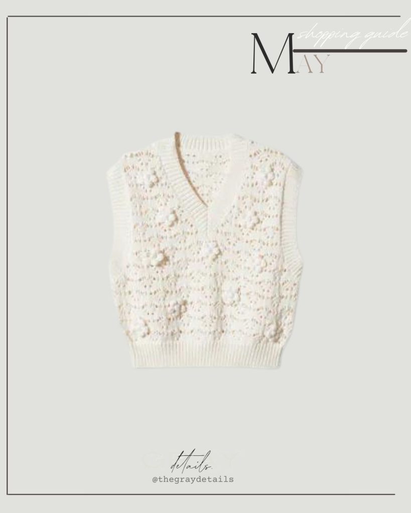 Mango Crochet Sweater Vest