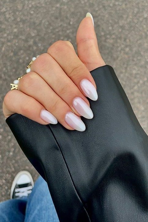 Glazed Donut Almond Nails