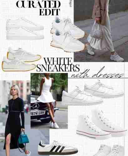 White Sneakers to Wear With Dresses