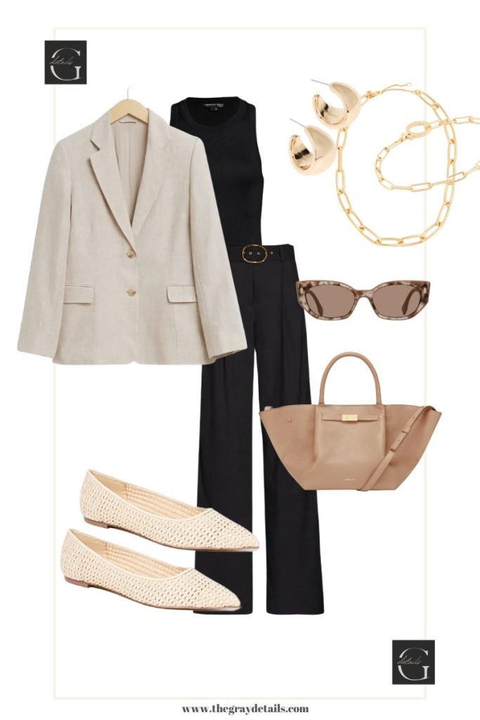 Blazer & Black Trouser Outfit