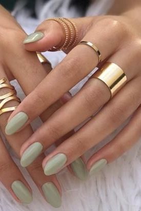 Matcha Green Tea nails