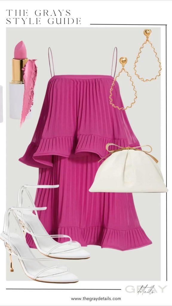 Pink dress outfit