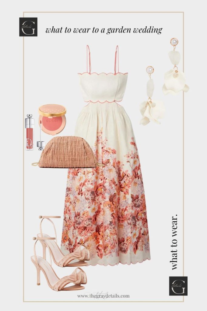 Floral Midi Dress | Summer Garden Wedding Guest Outfits