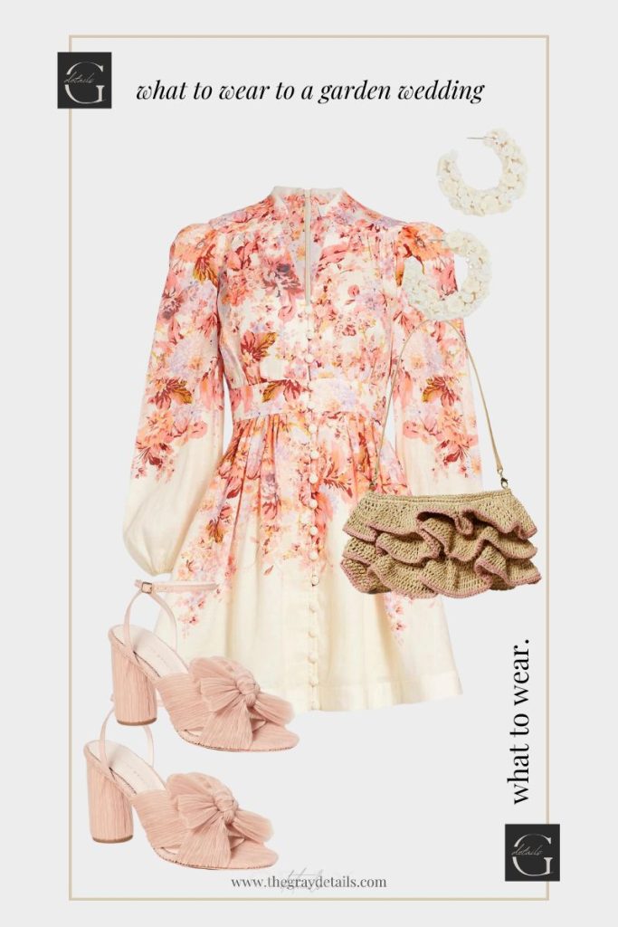 Long sleeved Floral Linen Dress Outfit