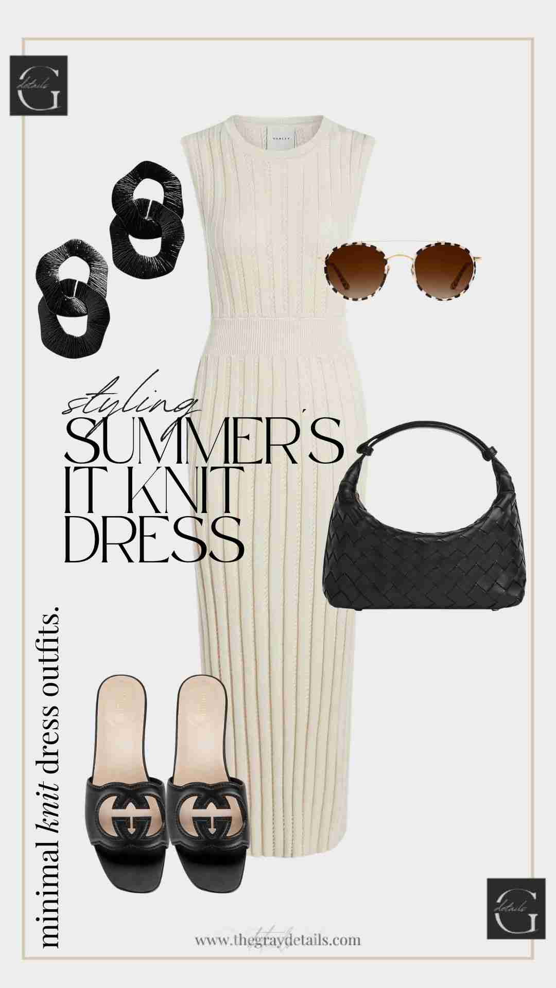 The "It" Summer Knit Dress Outfit Ideas - the gray details