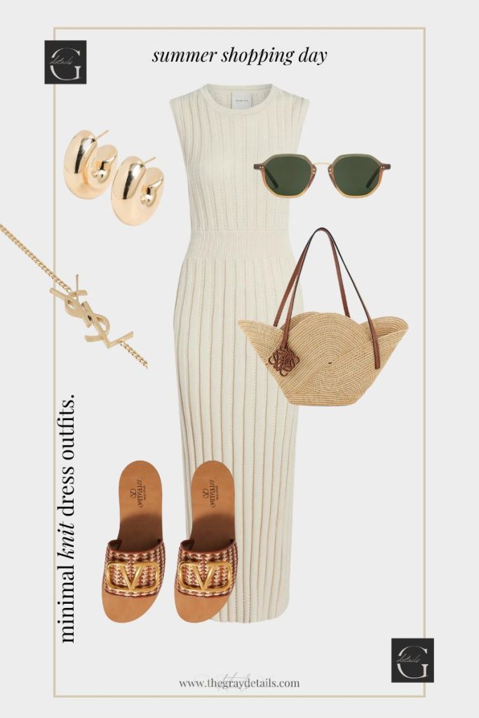Varley cream knit dress