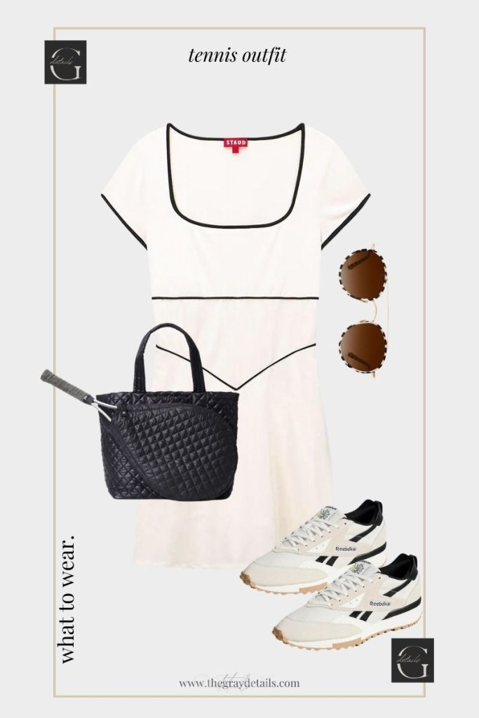 White Tennis Dress Outfit Idea