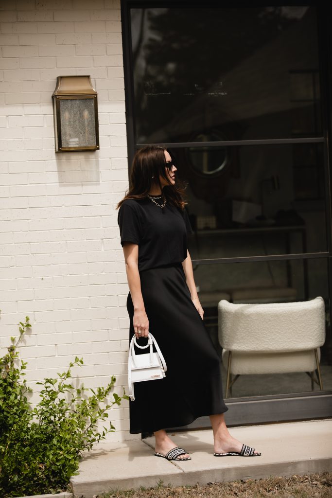 black skirt outfit