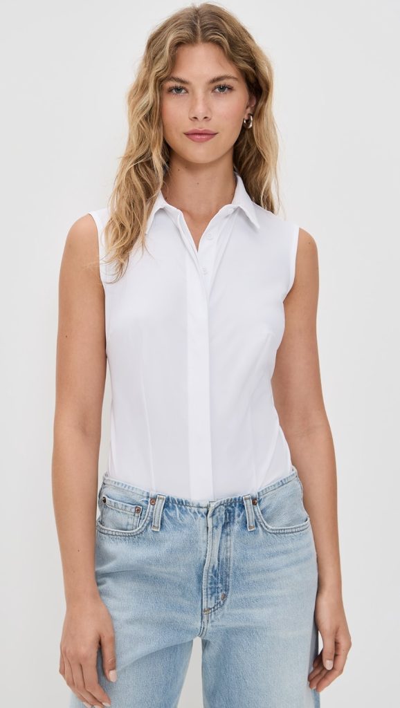 Sleeveless Button Down Outfit