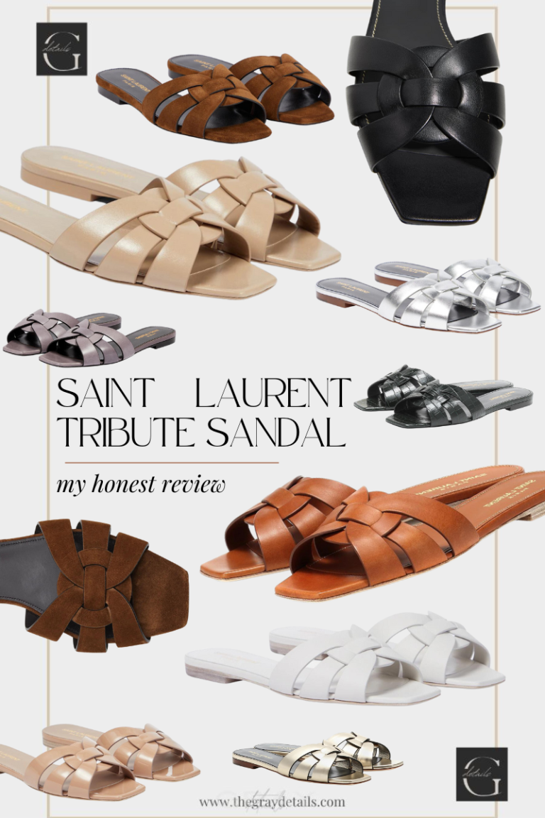 Saint Laurent Tribute Sandal Review the gray details