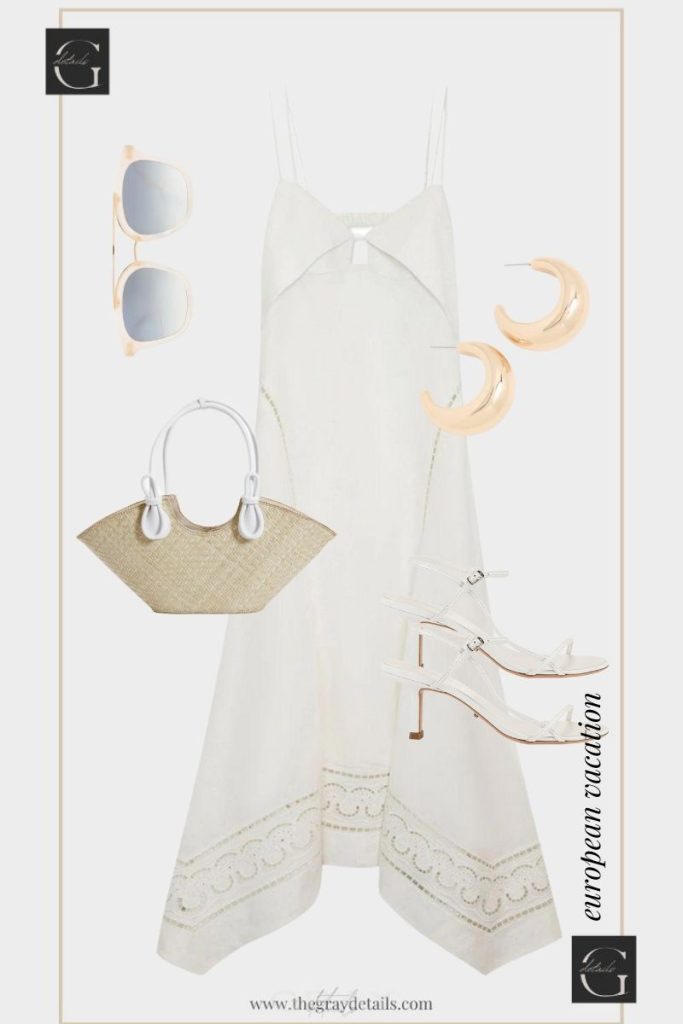 White Midi Dress Outfit | A Week of European Summer Vacation Outfits