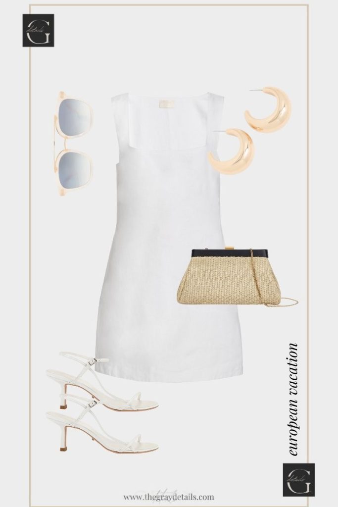 White Shift Dress for Travel