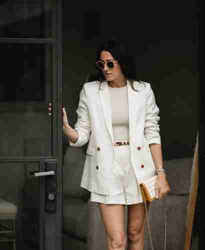 White Short Outfits for Summer