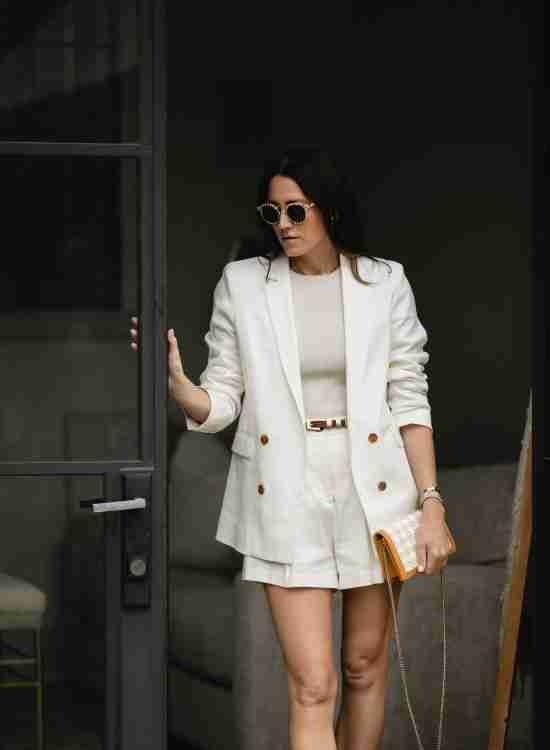 White Short Outfits for Summer