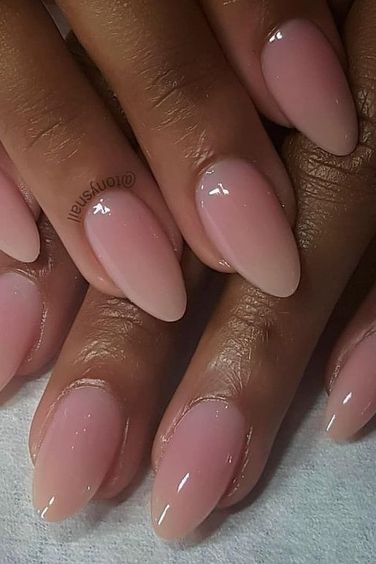 Pink Jelly Aesthetic Almond Nails
