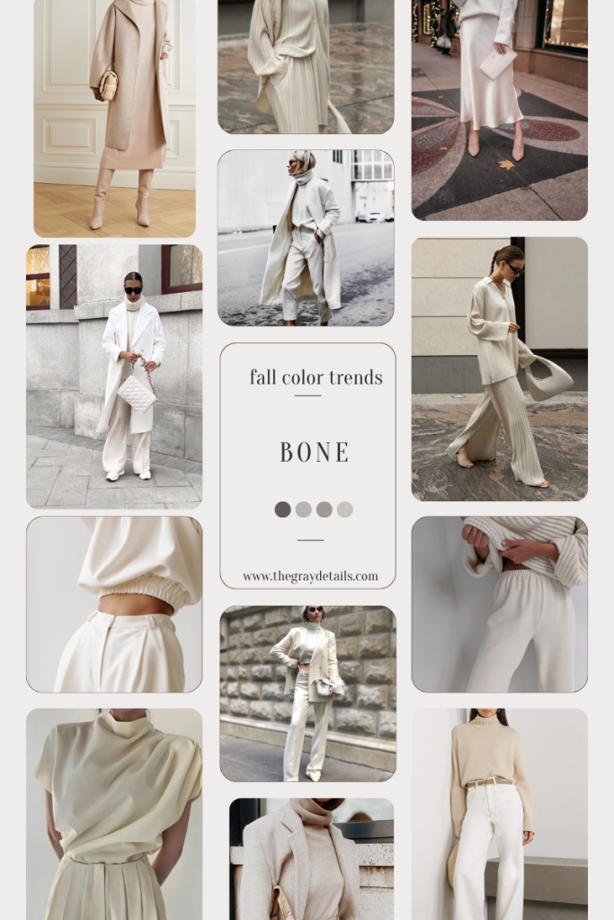 Bone Fall Fashion Color Trends for 2023
