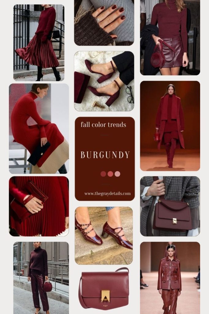 Burgundy fall hues