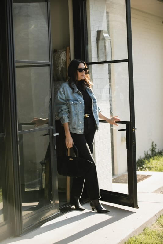 Jean jacket fall outfit