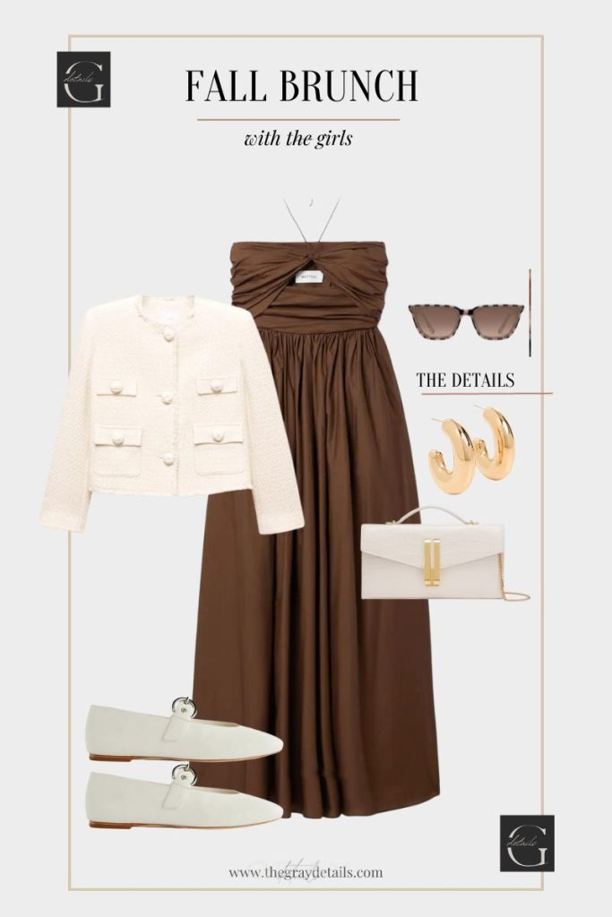 Fall Dress + Lady Jacket Outfit