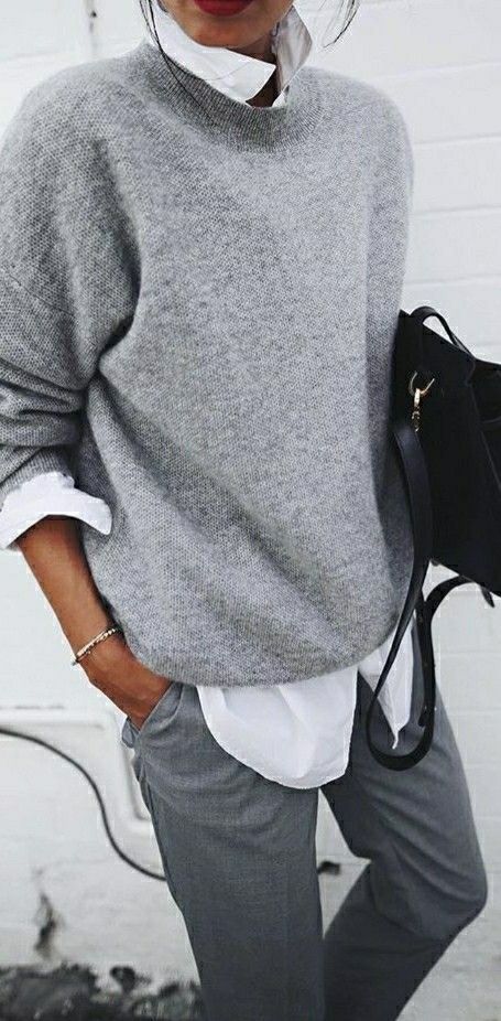 sweater and pants in grey for gray outfits