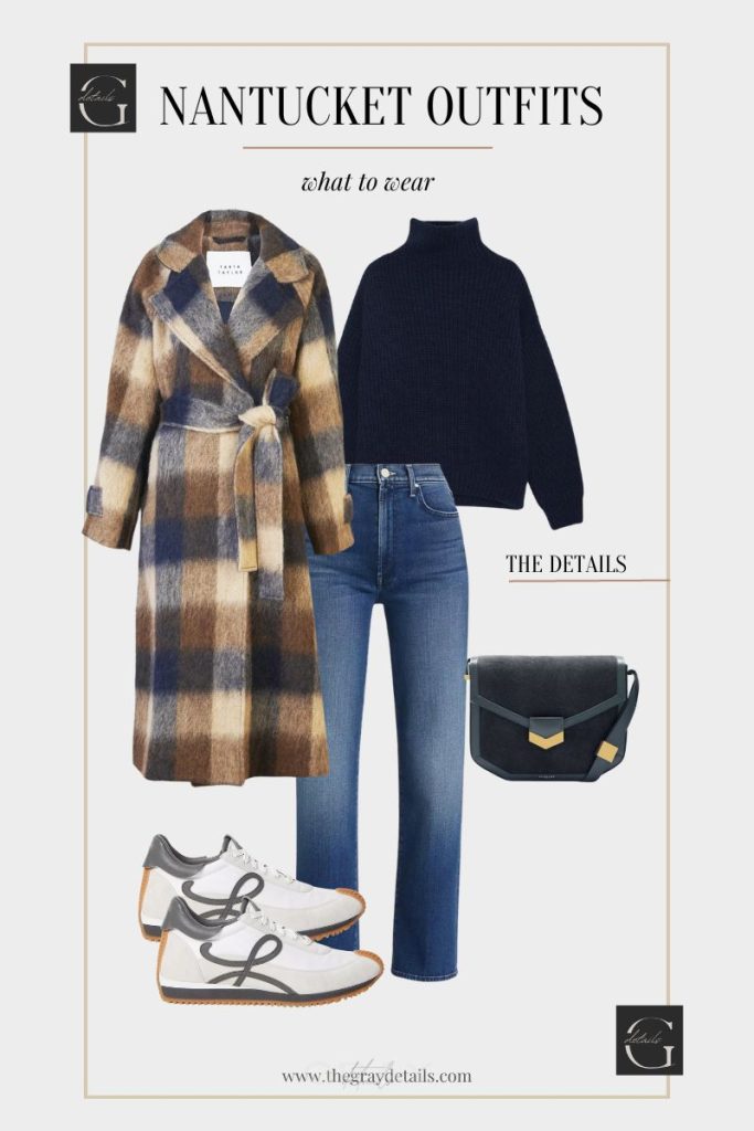 Checkered Coat + Jeans outfit