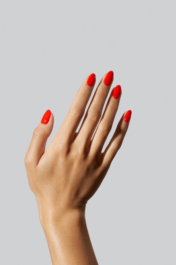 Bright Red Nails
