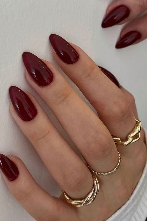 Burgundy manicure inspo