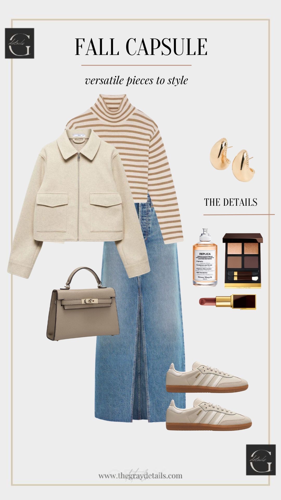 Long Denim Skirt Outfit Ideas - the gray details
